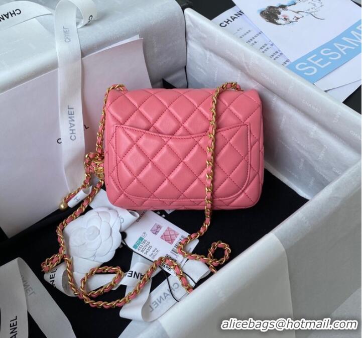 Reasonable Price Chanel MINI Flap Bag Original Sheepskin Leather AS1786 pink