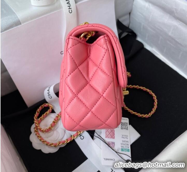 Reasonable Price Chanel MINI Flap Bag Original Sheepskin Leather AS1786 pink