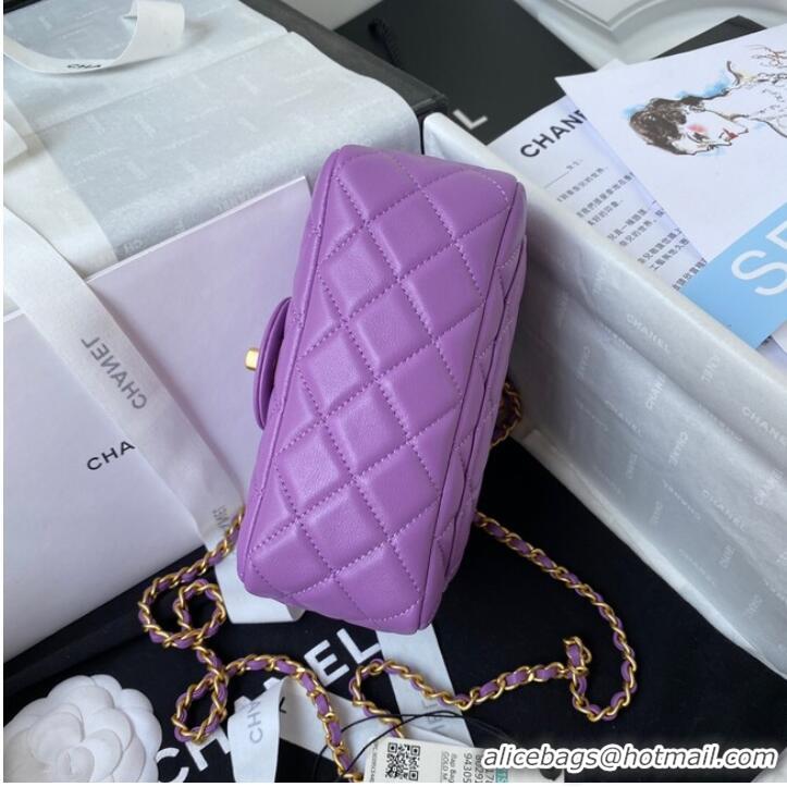 Cheapest Chanel MINI Flap Bag Original Sheepskin Leather AS1786 purple