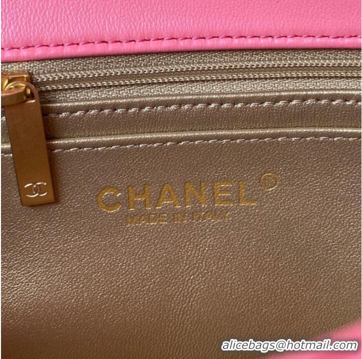 Good Product Chanel small Flap Bag Original Sheepskin Leather AS1787 pink