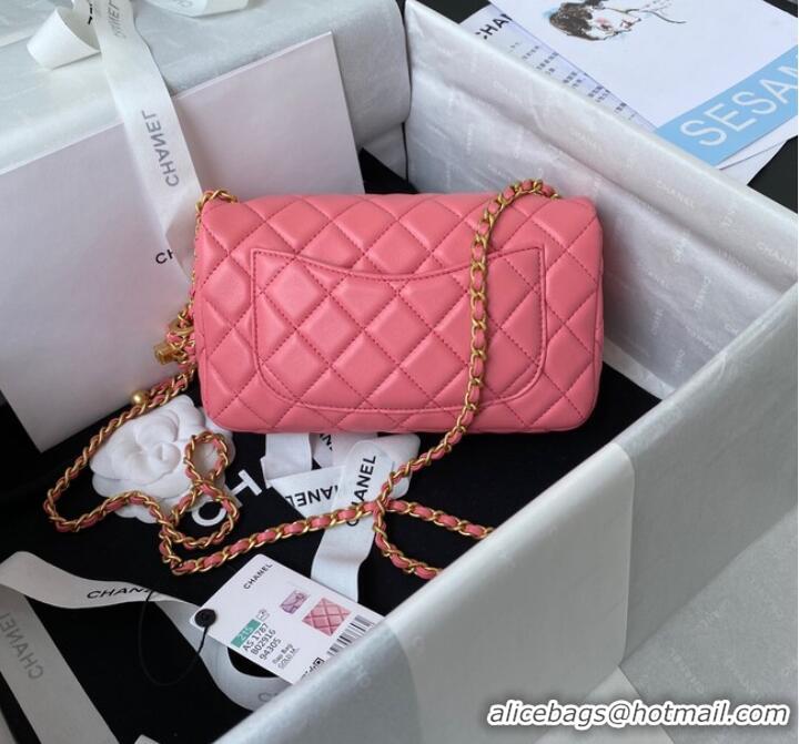 Good Product Chanel small Flap Bag Original Sheepskin Leather AS1787 pink