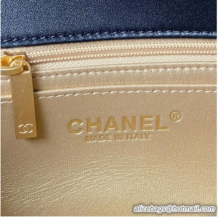 Promotional Chanel small Flap Bag Original Sheepskin Leather AS1787 black