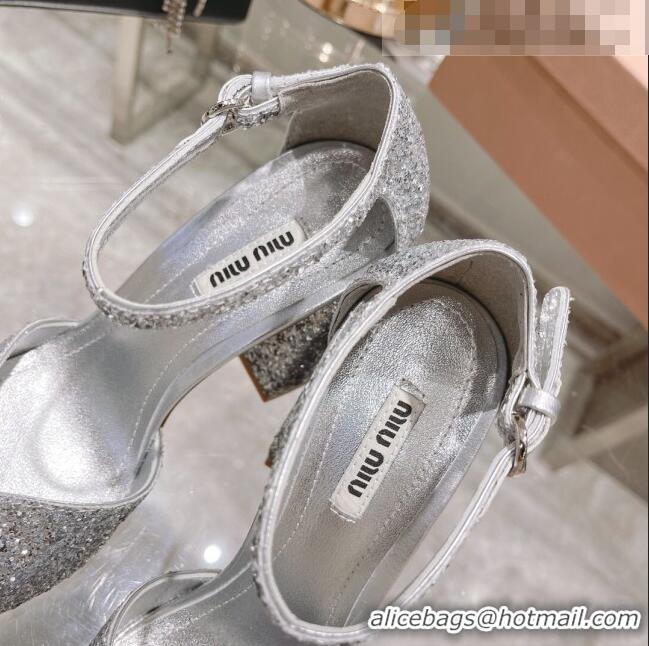 ​Pretty Style Miu Miu Sequins Pumps 8.5cm MU1948 Silver 2022