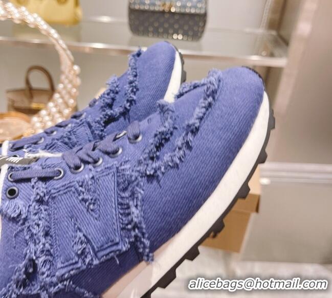 ​Popular Style Miu Miu x New Balance 574 Denim Fringe Sneakers M2364 Blue 2022