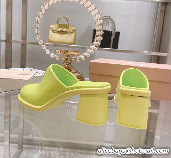 Buy Fashionable Miu Miu Eva Mid-Heel Mules 6.5cm M2388 Green 2022