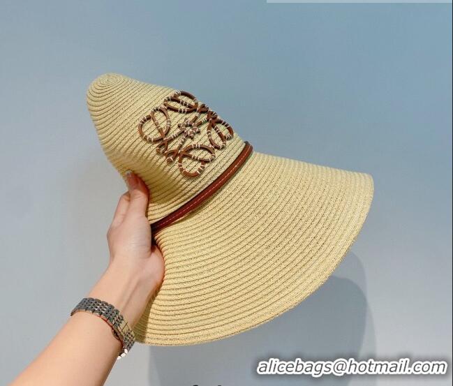 Most Popular Loewe Straw Wide Brim Bucket Hat 0310123 Beige 2022