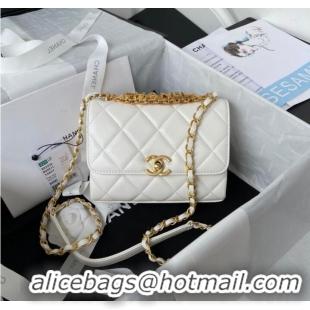 Buy Inexpensive Chanel MINI FLAP BAG AS3239 white