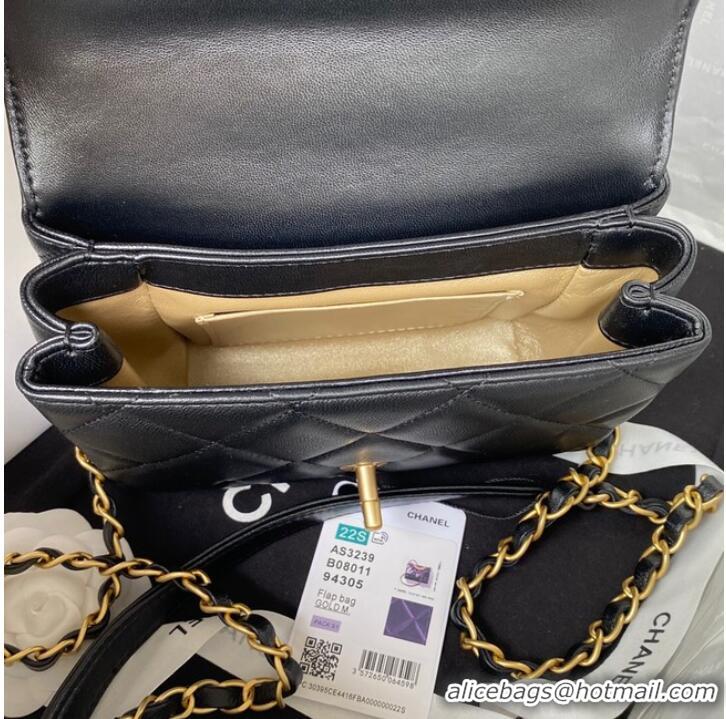 Buy Grade Chanel MINI FLAP BAG AS3239 black