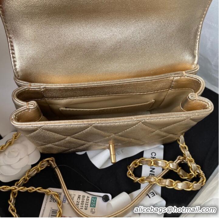 Promotional Chanel MINI FLAP BAG AS3239 gold