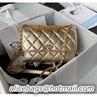 New Style Chanel SMALL FLAP BAG AS3241 gold