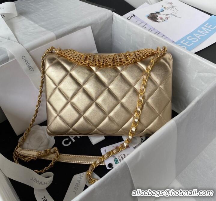 New Style Chanel SMALL FLAP BAG AS3241 gold