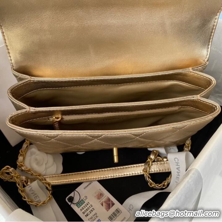 New Style Chanel SMALL FLAP BAG AS3241 gold