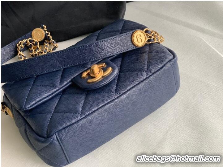 Good Product Chanel SMALL FLAP BAG AS3369 Royal Blue