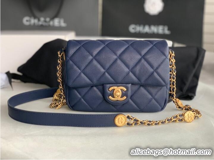 Good Product Chanel SMALL FLAP BAG AS3369 Royal Blue