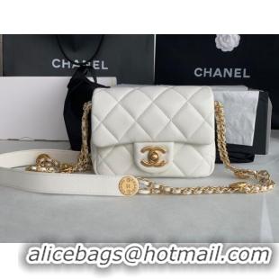 Well Crafted Chanel MINI FLAP BAG AS3368 white