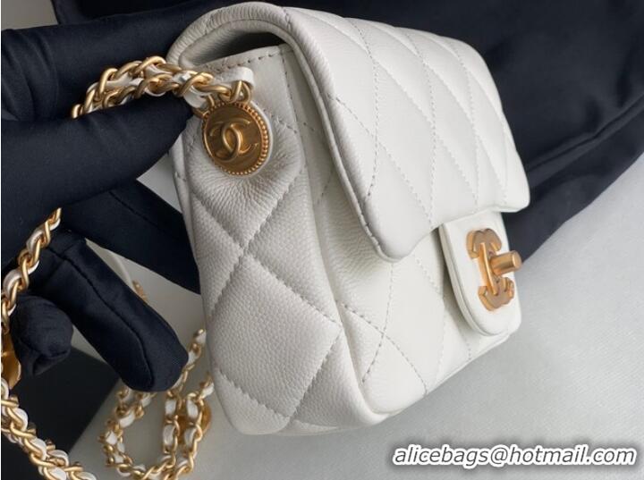 Well Crafted Chanel MINI FLAP BAG AS3368 white