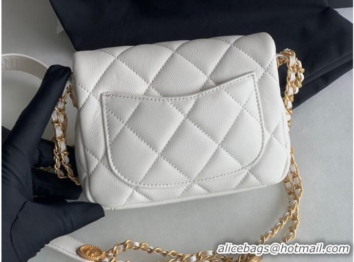 Well Crafted Chanel MINI FLAP BAG AS3368 white