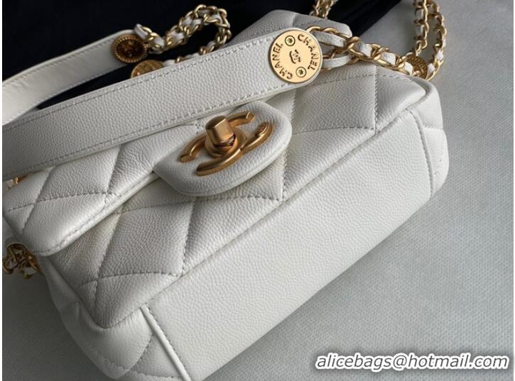 Well Crafted Chanel MINI FLAP BAG AS3368 white