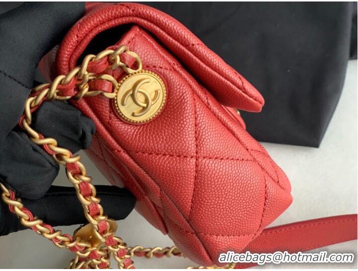 Original Cheap Chanel MINI FLAP BAG AS3368 Burgundy