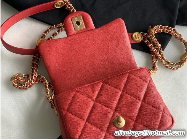 Original Cheap Chanel MINI FLAP BAG AS3368 Burgundy