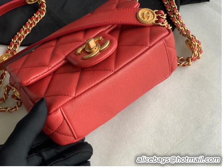 Original Cheap Chanel MINI FLAP BAG AS3368 Burgundy