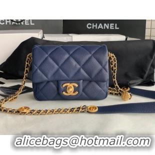 Buy New Cheap Chanel MINI FLAP BAG AS3368 Royal Blue