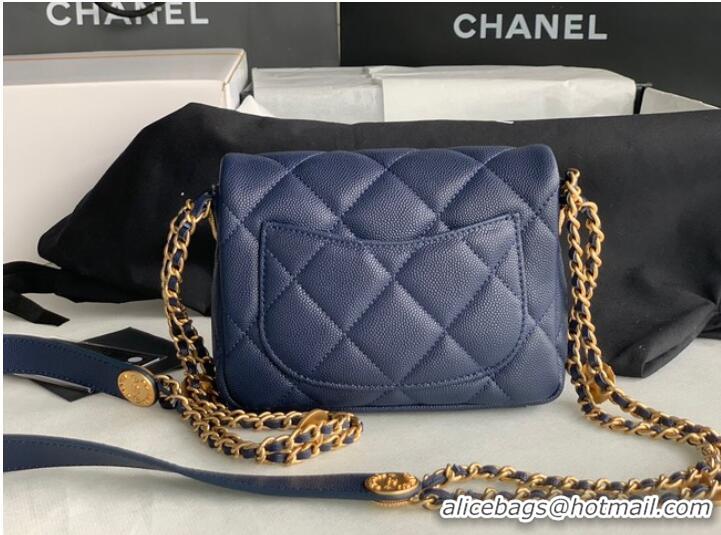 Buy New Cheap Chanel MINI FLAP BAG AS3368 Royal Blue