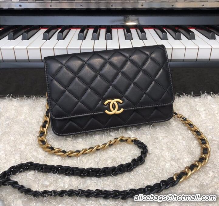 Classic Chanel Original Small classic Sheepskin flap bag AP33814 black