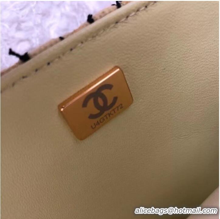 Cheapest Chanel CLASSIC HANDBAG A01112 green& gold