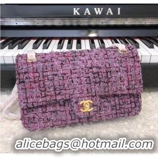 Most Popular Chanel CLASSIC HANDBAG A01112 Dark Pink& gold