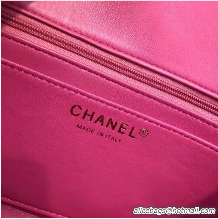 Promotional Chanel CLASSIC HANDBAG A01116 Dark Pink& gold