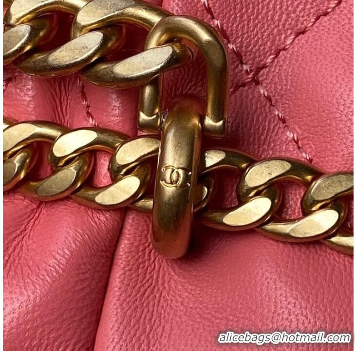 Top Design Chanel Drawstring Bag & Gold Metal AS3117 pink