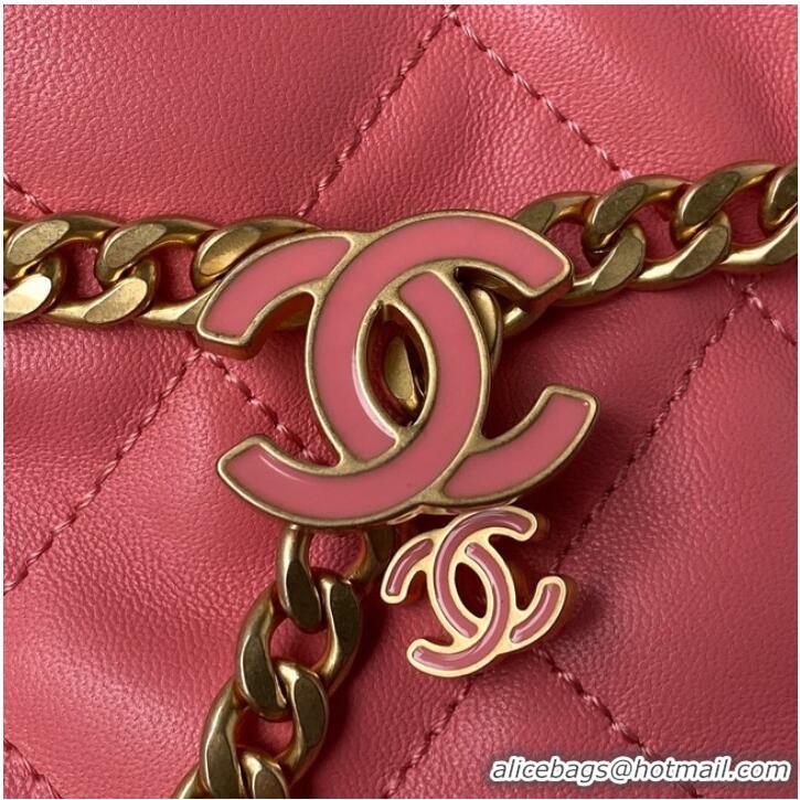 Top Design Chanel Drawstring Bag & Gold Metal AS3117 pink