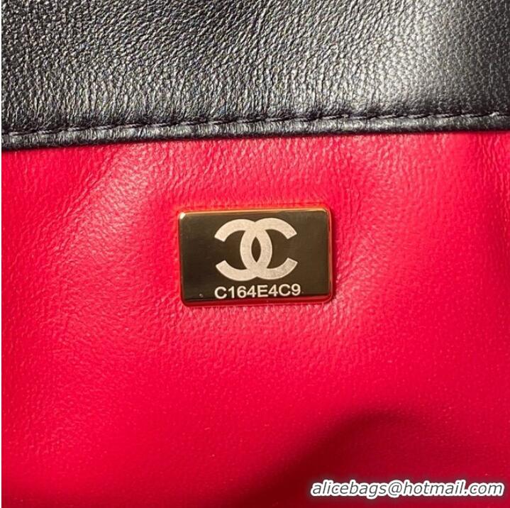 Buy Cheapest Chanel Drawstring Bag & Gold Metal AS3117 black