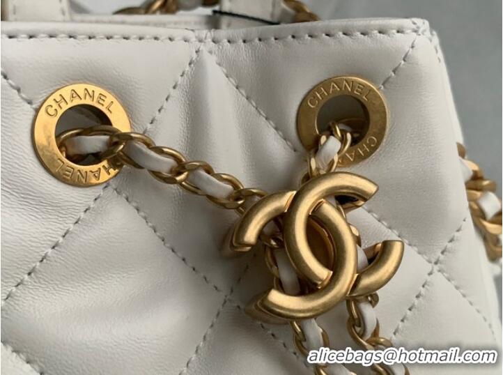 Buy Promotional Chanel Calfskin Backpack Original Leather AS3211 white