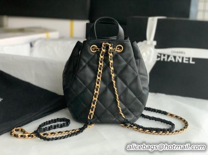 Buy Classic Chanel Calfskin Backpack Original Leather AS3211 black