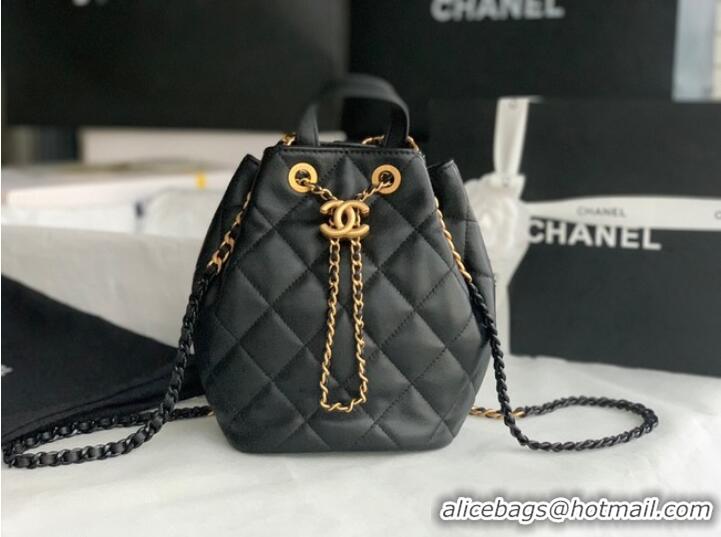 Buy Classic Chanel Calfskin Backpack Original Leather AS3211 black