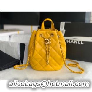 Good Quality Chanel Calfskin Backpack Original Leather AS3211 yellow