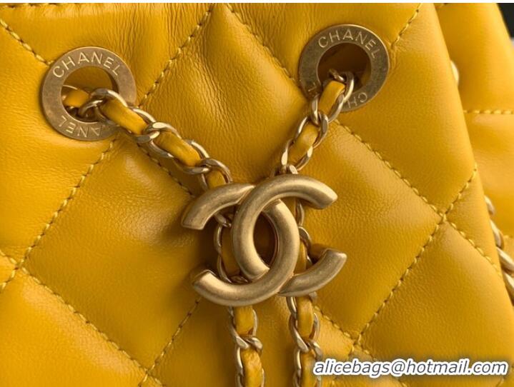 Good Quality Chanel Calfskin Backpack Original Leather AS3211 yellow