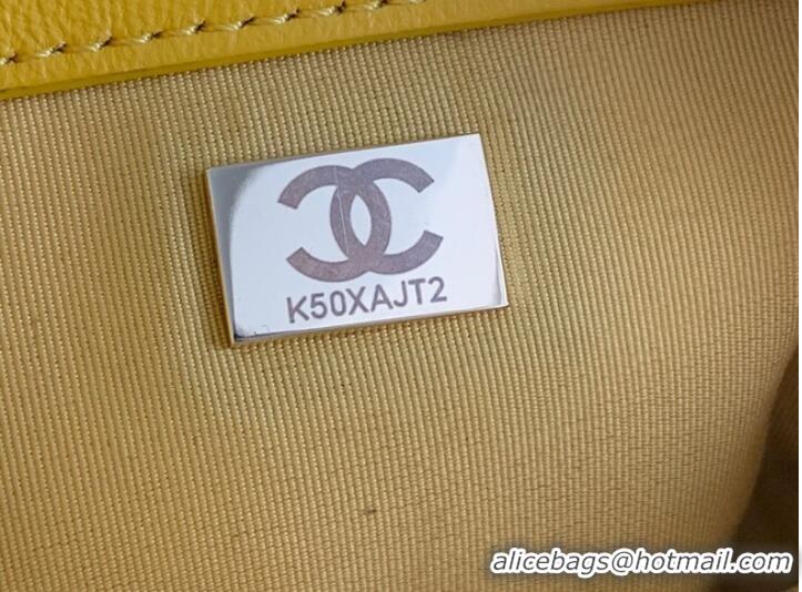 Good Quality Chanel Calfskin Backpack Original Leather AS3211 yellow