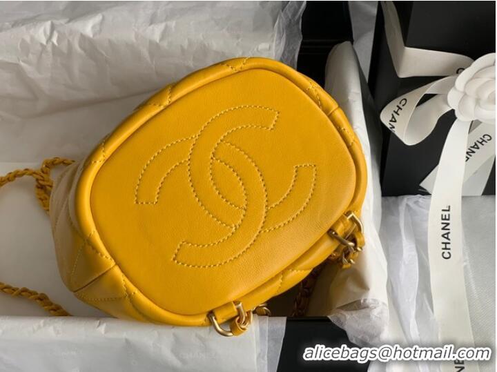 Good Quality Chanel Calfskin Backpack Original Leather AS3211 yellow