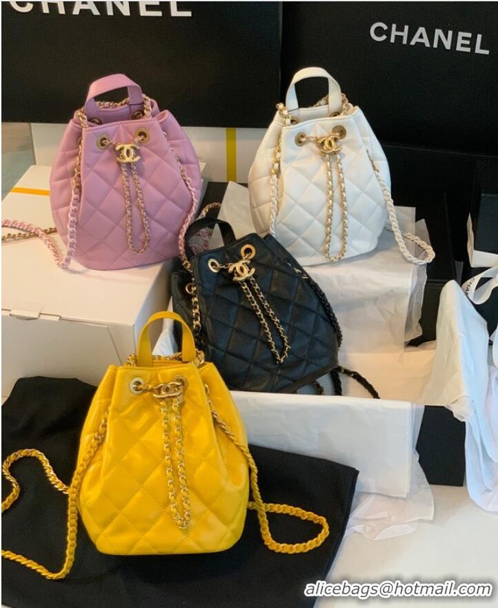 Good Quality Chanel Calfskin Backpack Original Leather AS3211 yellow