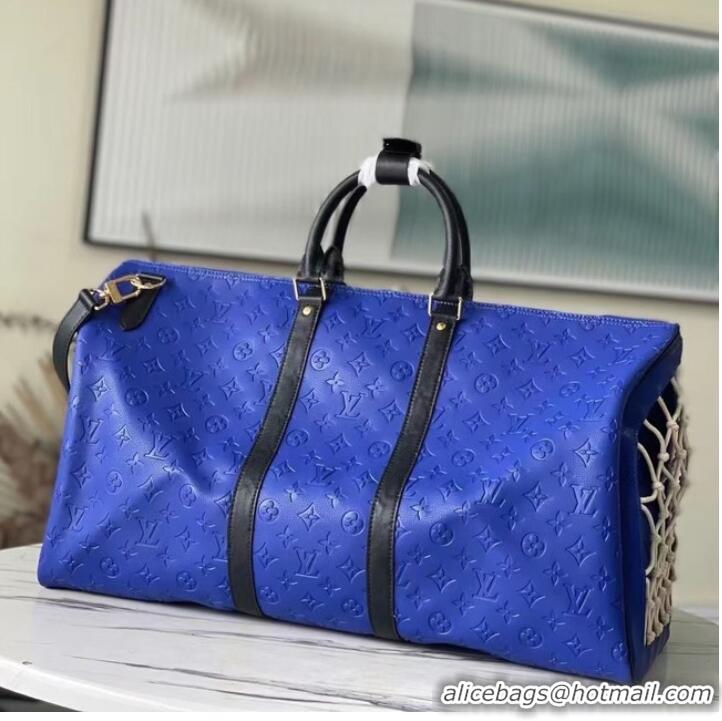 Affordable Price Louis Vuitton KEEPALL BANDOULIERE 55 M21105 Blue