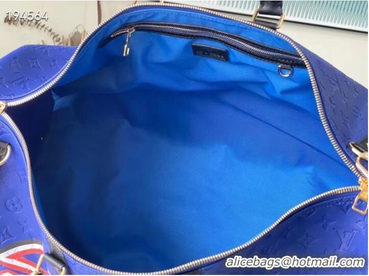 Affordable Price Louis Vuitton KEEPALL BANDOULIERE 55 M21105 Blue