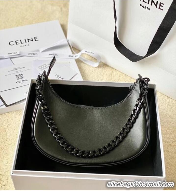 Top Quality Celine MEDIUM AVA CHAIN IN SMOOTH CALFSKIN 199583 BLACK