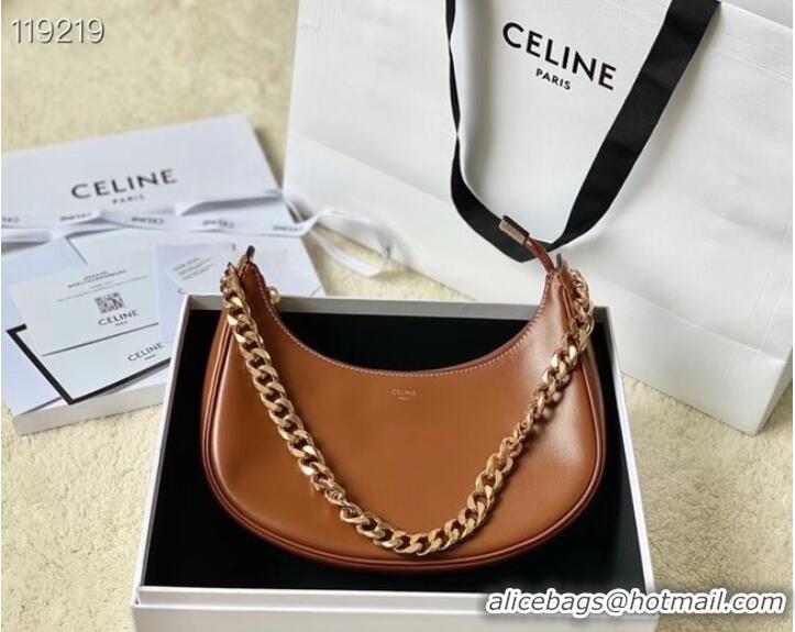 Shop Grade Celine MEDIUM AVA CHAIN IN SMOOTH CALFSKIN 199583 TAN