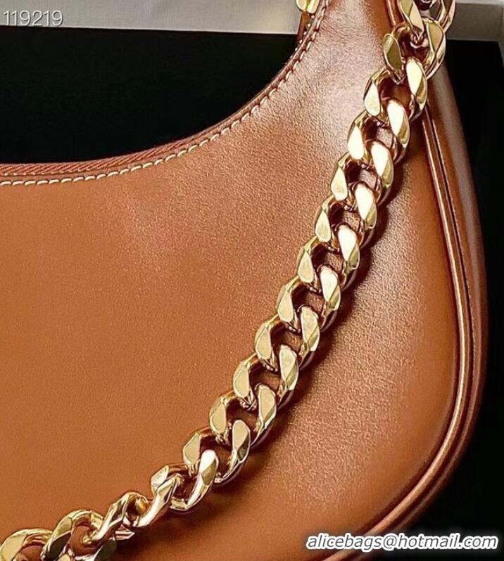 Shop Grade Celine MEDIUM AVA CHAIN IN SMOOTH CALFSKIN 199583 TAN