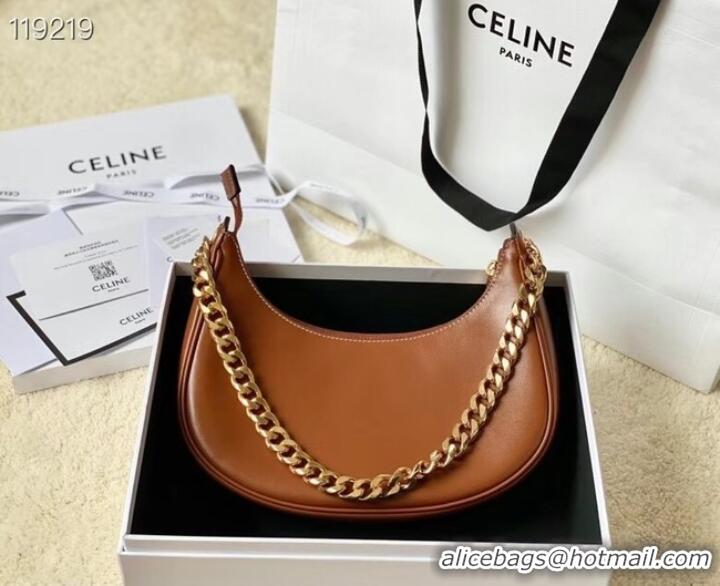 Shop Grade Celine MEDIUM AVA CHAIN IN SMOOTH CALFSKIN 199583 TAN