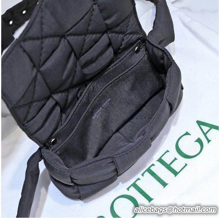 Super Quality Bottega Veneta CASSETTE Mini Nylon belt bag 8952 Black