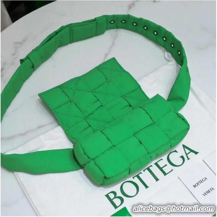 Top Grade Bottega Veneta CASSETTE Mini Nylon belt bag 8952 Green